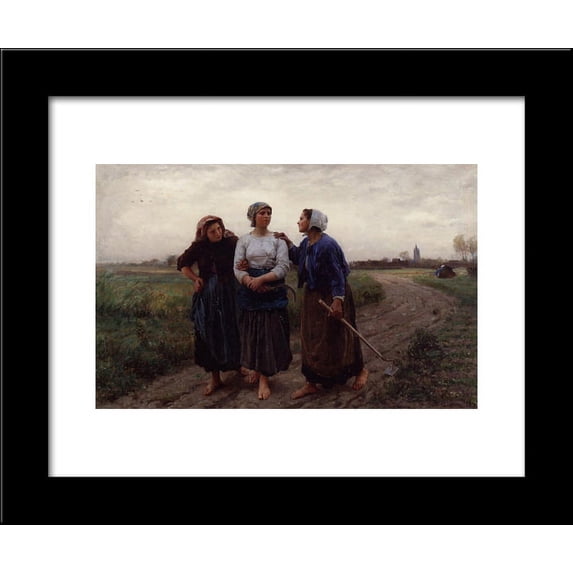 Setting out for the Fields 20x24 Framed Art Print by Jules Breton