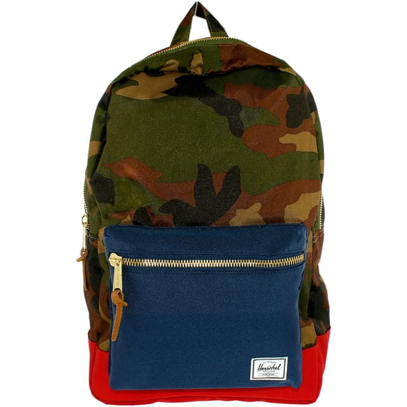 Settlement Medium Backpack Tote - Woodland Camo/Navy/Red