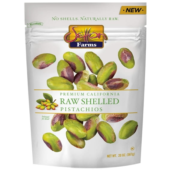 Setton Farms Naturally Raw Shelled Pistachios 20 oz Value Bag, No Shell Pistachios, Non-GMO Project Verified, Certified Gluten Free, Vegan and Kosher, Heart Healthy Snack, 20 Oz