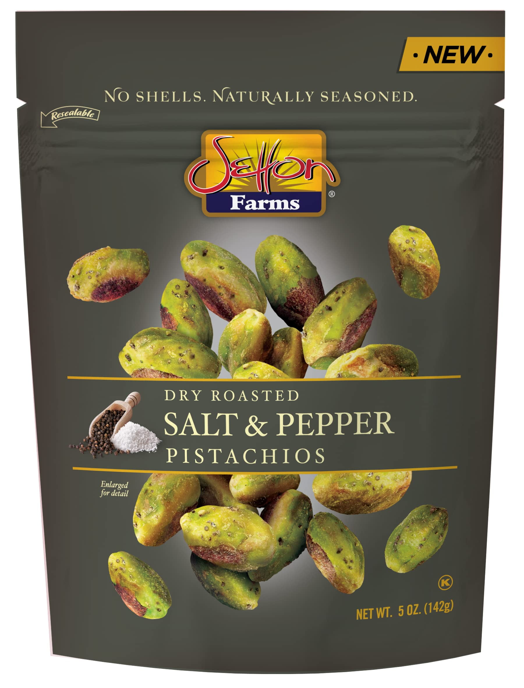 Setton Farms Naturally Seasoned MMF7 Pistachio Kernels, Salt and Pepper