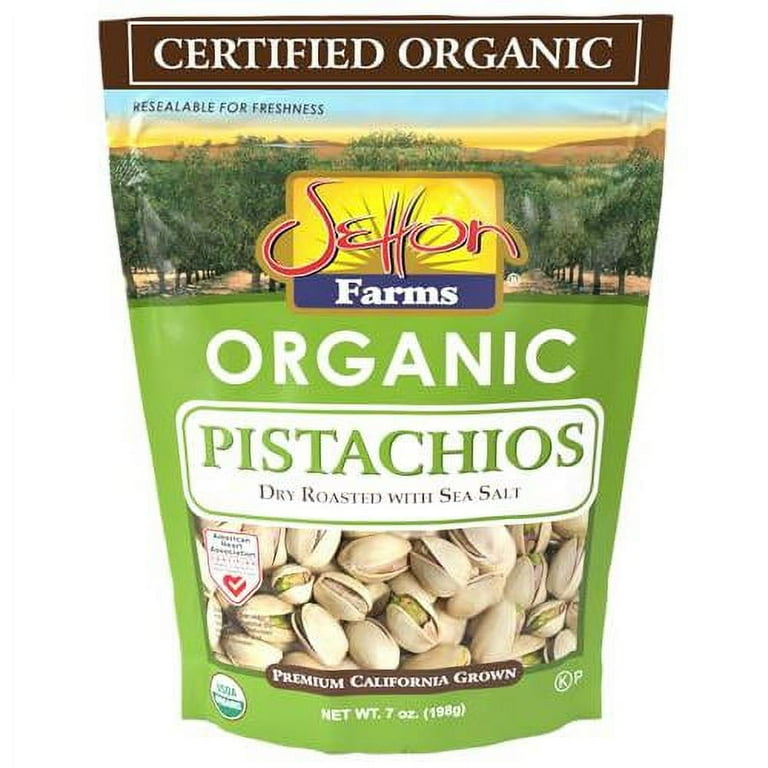 Organic Pistachios, Dry Roasted with Sea Salt, 7 oz Bag, 12/Carton Organic Pistachios, Dry Roasted with Sea Salt, 7 oz Bag, 12/Carton