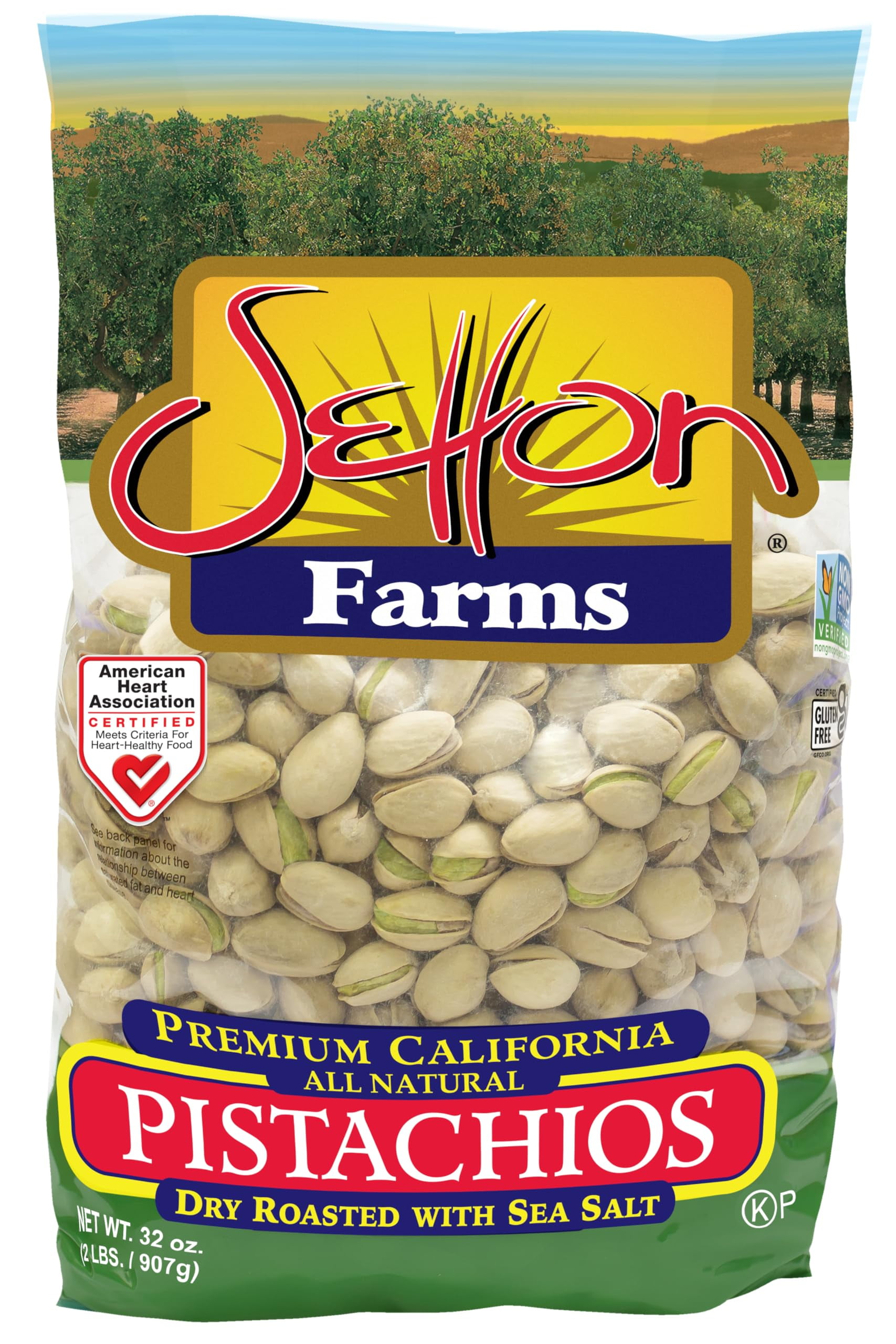 Setton Farms Roasted and IEF31 Salted Premium California Pistachios 2lb ...