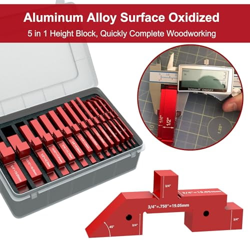Setup Blocks Woodworking, 14 Pcs Precision Aluminum Router Table Setup ...