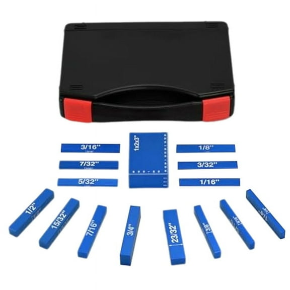 Setup Blocks Woodworking Height Gauge Set 15 Pcs of Set Up Bars, Router Table and Table Saw Accessories Blue,15pcs Setup Blocks,Blue