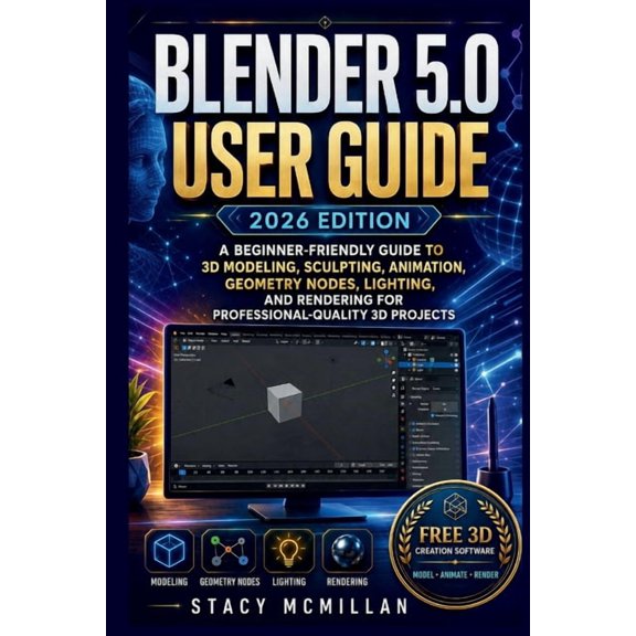 From Setup to Mastery Blender 5.0 User Guide - 2026 Edition: A Beginner-Friendly Guide to 3D Modeling, Sculpting, Animation, Geometry Nodes, L, (Paperback)
