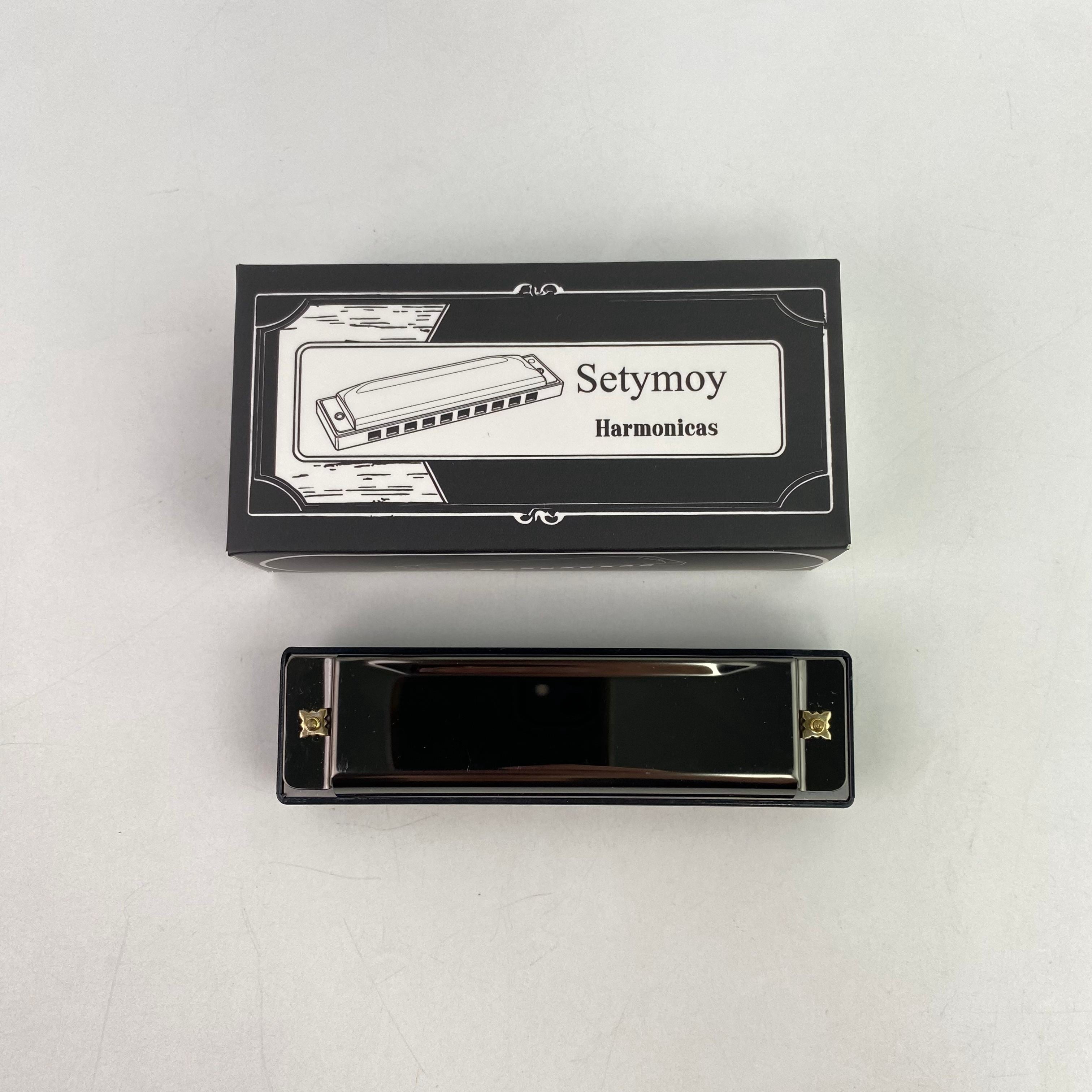 Setymoy Harmonicas,Harmonica Mouth Organ Harp 10 Hole C Key, Diatonic Harmonica for Beginner, Professional Player, Students gifts, Adult, Friends, Gift Silver