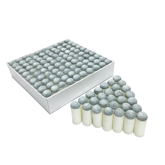 Seugxei 12mm 100 Pack Billiard/Pool Cue Tips, Cowhide Push-on Replacement Tips