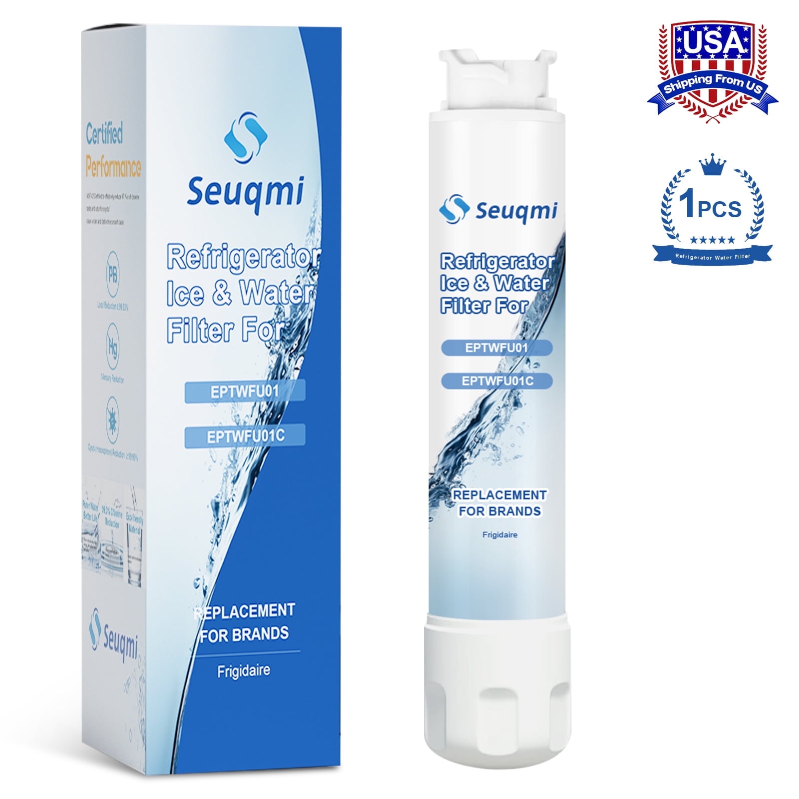 Seuqmi EPTWFU01 Frigidaire® Water Filter ,Refrigerator Filter