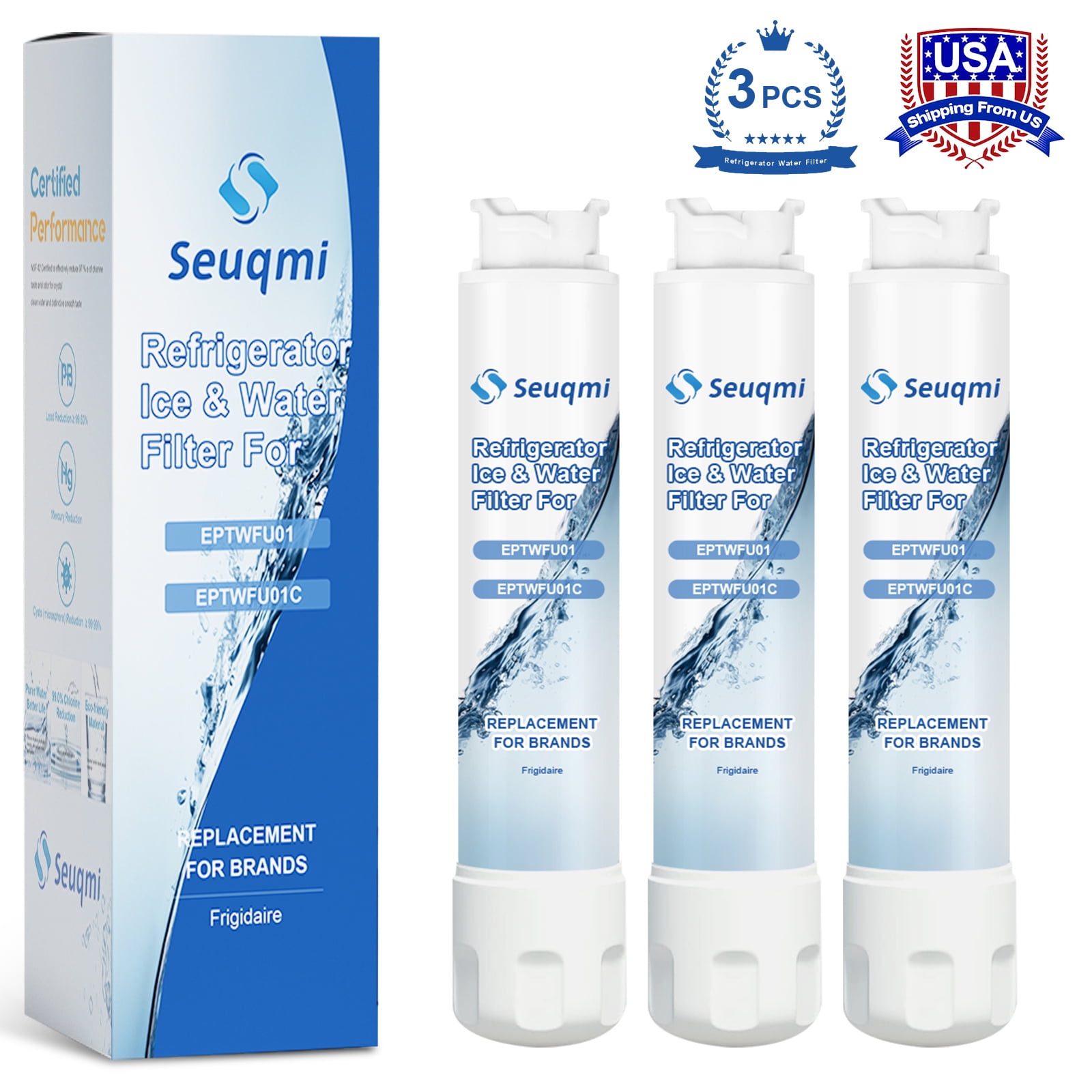 Seuqmi EPTWFU01 Frigidaire® Water Filter ,Refrigerator Filter