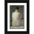 thumbnail image 1 of Seurat, Georges 16x24 Black Ornate Wood Framed with Double Matting Museum Art Print Titled - Pose From The Back, 1 of 4