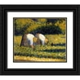 thumbnail image 1 of Seurat, Georges 17x15 Black Ornate Wood Framed with Double Matting Museum Art Print Titled - Farm Women at Work, 1 of 4
