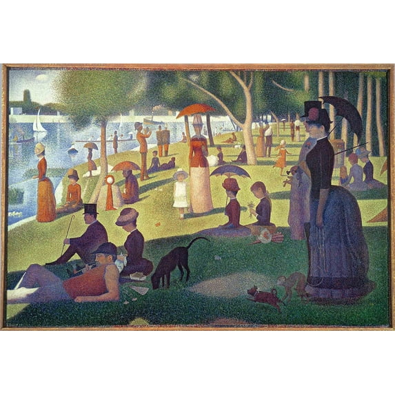 Seurat "Sunday Afternoon on the Island of La Grande Jatte" (1884) Glossy Poster