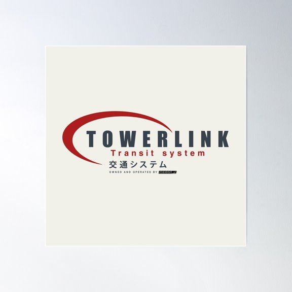 Sevastopol Towerlink Transit System Logo (Isolation) Poster Wall Art, Modern Wall Decor For Living Room Bedroom, 24x24 UNFRAMED