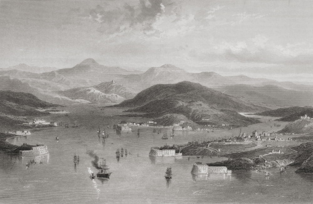 Sevastopol Ukraine From A 19Th Century Print From The Age We Live In A History Of The Nineteenth Century Canvas Art - Ken Welsh Design Pics (18 x 11)