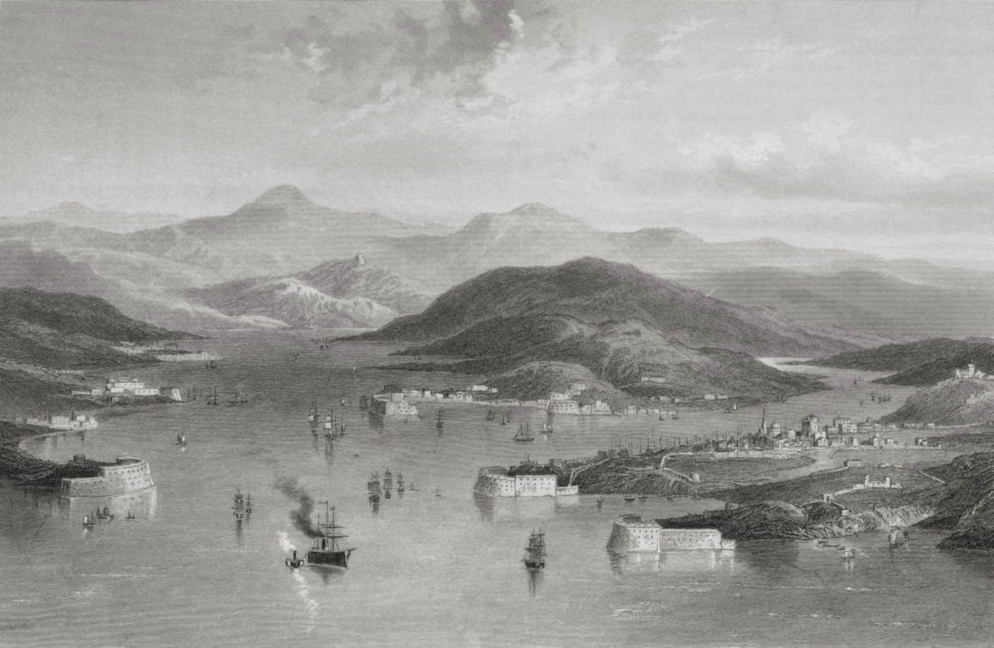 Sevastopol Ukraine From A 19Th Century Print From The Age We Live In A History Of The Nineteenth Century Canvas Art - Ken Welsh Design Pics (36 x 22)