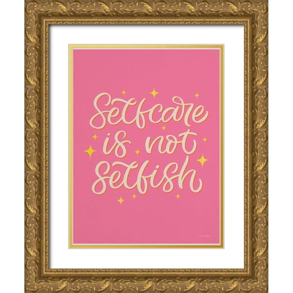 Seve Trees Design 19x24 Gold Ornate Wood Framed with Double Matting Museum Art Print Titled - Self Care is not Selfish