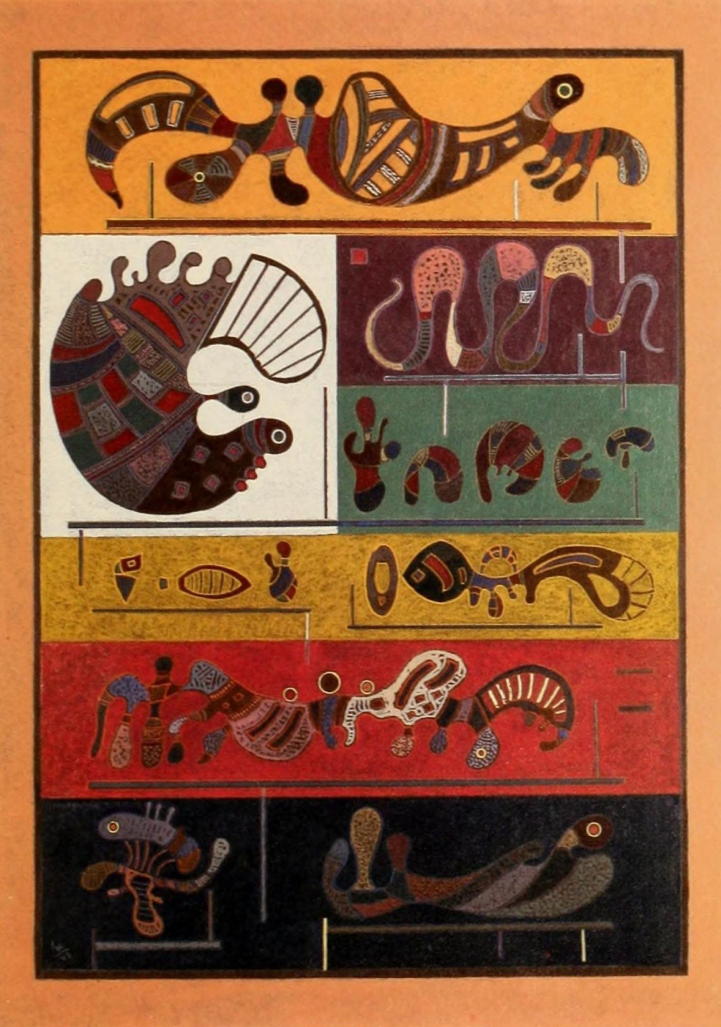 Seven 1943 Canvas Art - Wassily Kandinsky (24 x 36)