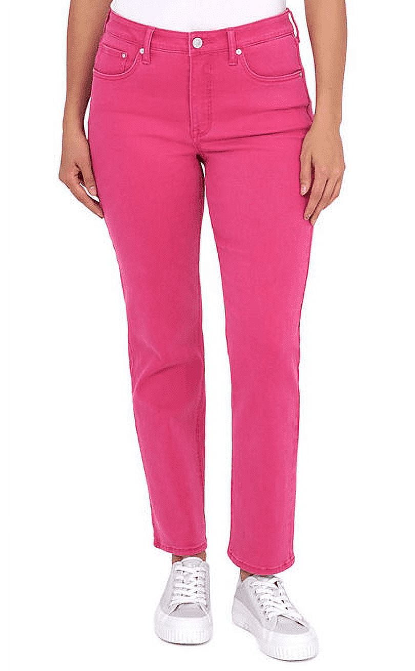 【超ポイント祭?期間限定】 Seven 4 (Pink, Jean Straight Slim Rise High Women's 7 パンツ