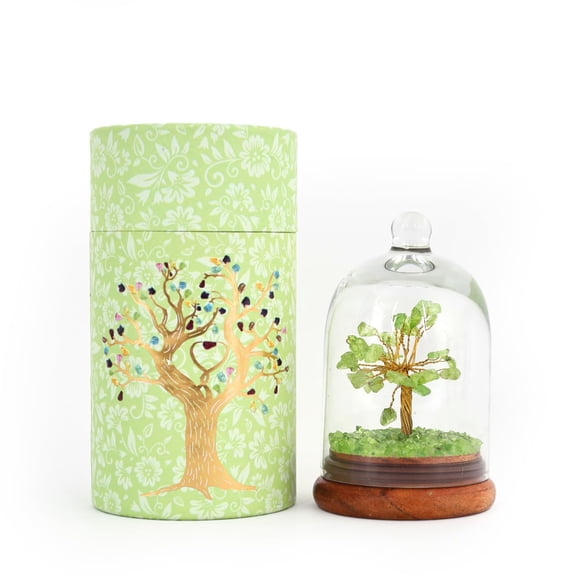 Seven Chakra Dome Wishing Tree, For Positive Energy, Good Luck - Green Peridot | Chakra Activation Healing Gemstones Money Tree, Feng Shui, Spiritual Gift, Home Dcor, Handmade Tree