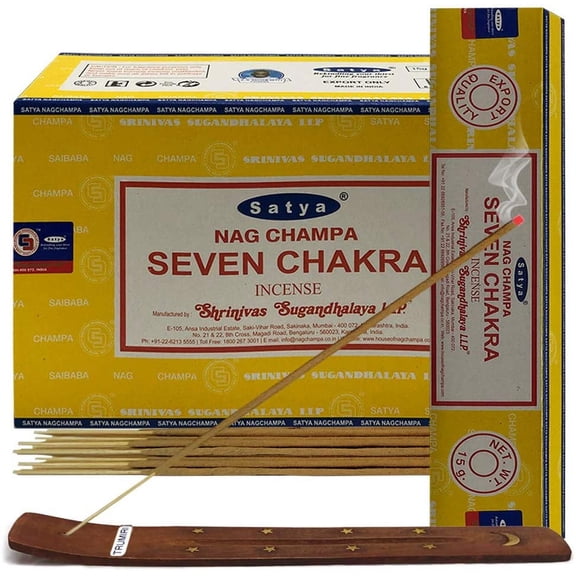 Seven Chakra Incense Sticks And Incense Stick Holder Bundle Insence Insense Satya Incense