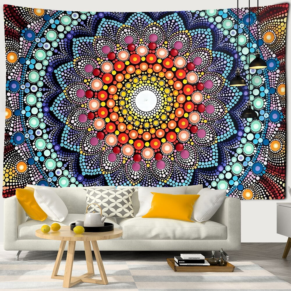 Seven Chakras Mandala Tapestry Wall Hanging Witchcraft Psychedelic