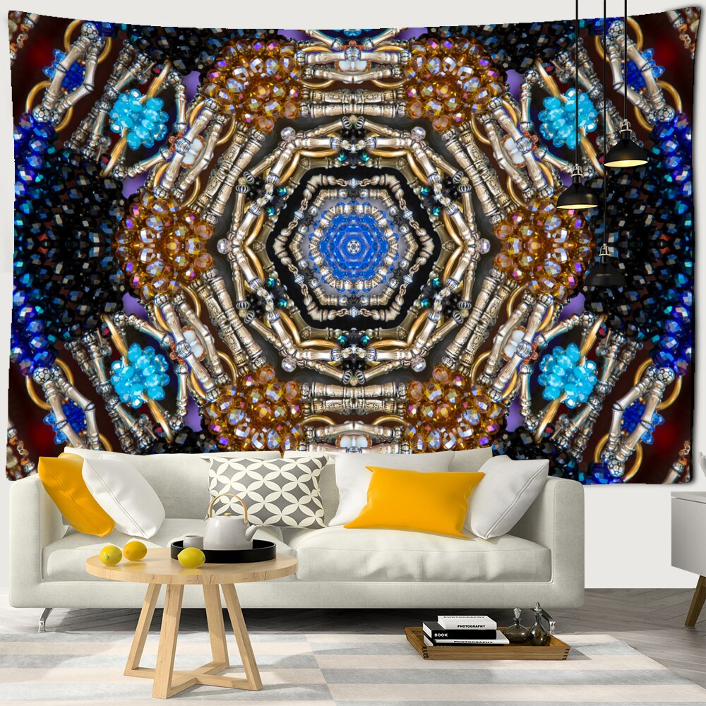 Seven Chakras Mandala Tapestry Wall Hanging Witchcraft Psychedelic