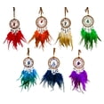 thumbnail image 1 of Seven Colors - Chakra Healing Dreamcatchers in Red, Orange, Yellow, Green, Blue, Indigo, and Violet Feathers and Stones. Provides Protection in Bedrooms, Meditation Spaces, 1 of 7