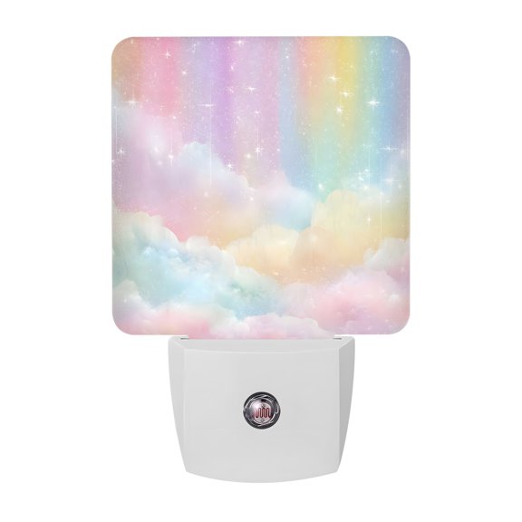 Seven Colors Cloud Night Lights, Dreamy Cloud Sky Star Abstract Modern Smart Auto Dusk to Dawn Sensor Nightlights Plug-in Nightlight for Bedroom Bathroom Living Room Kitchen Hallway