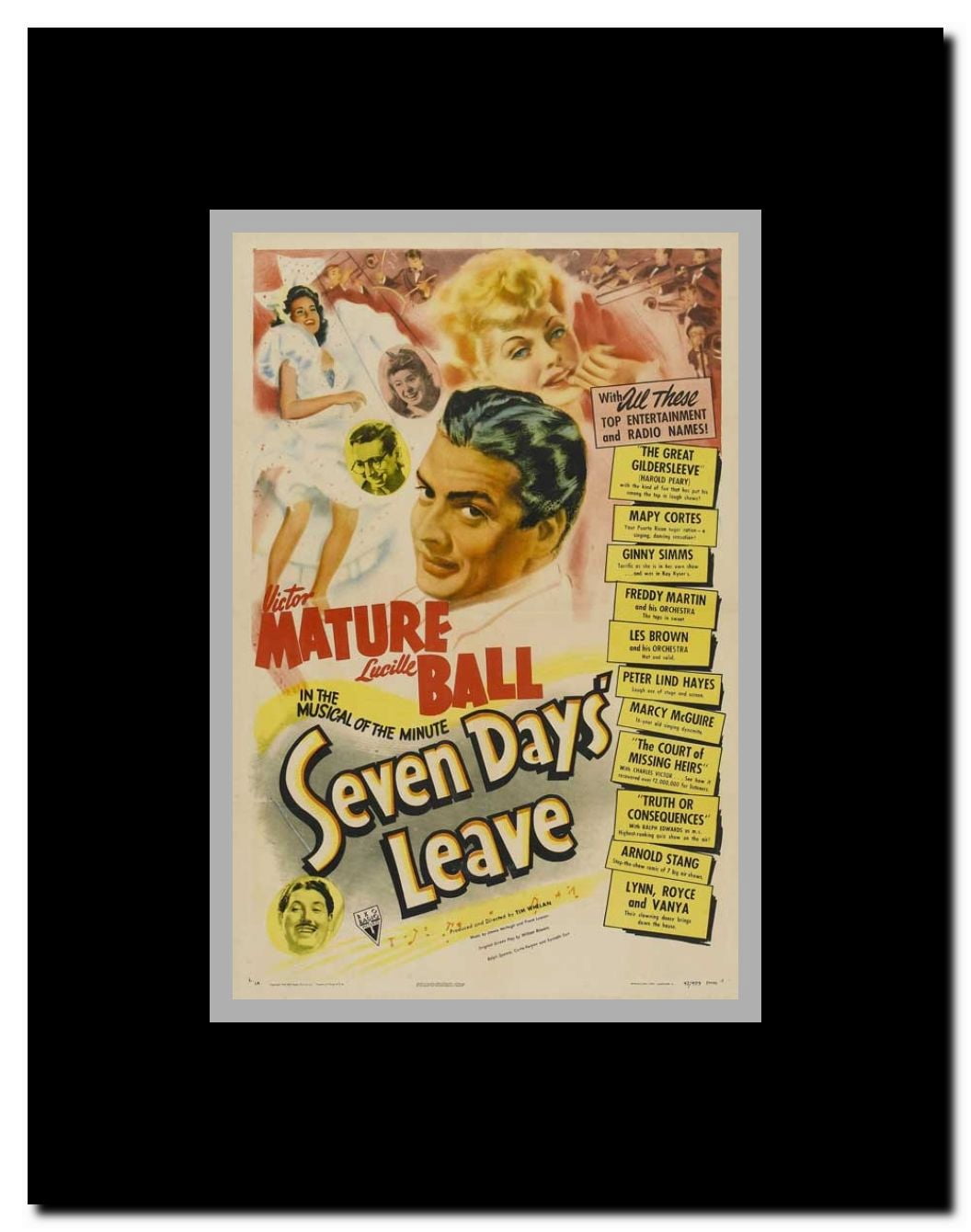 Seven Days' Leave Framed Movie Poster