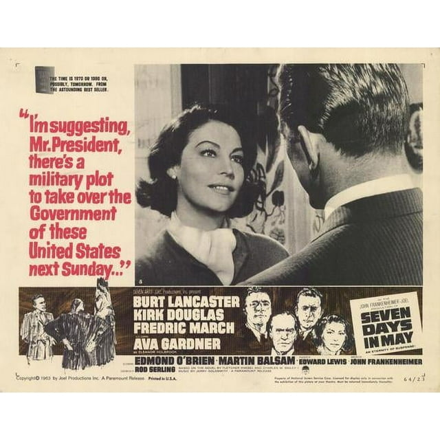 Seven days in may movie poster style a 11 x 14 1964 walmart