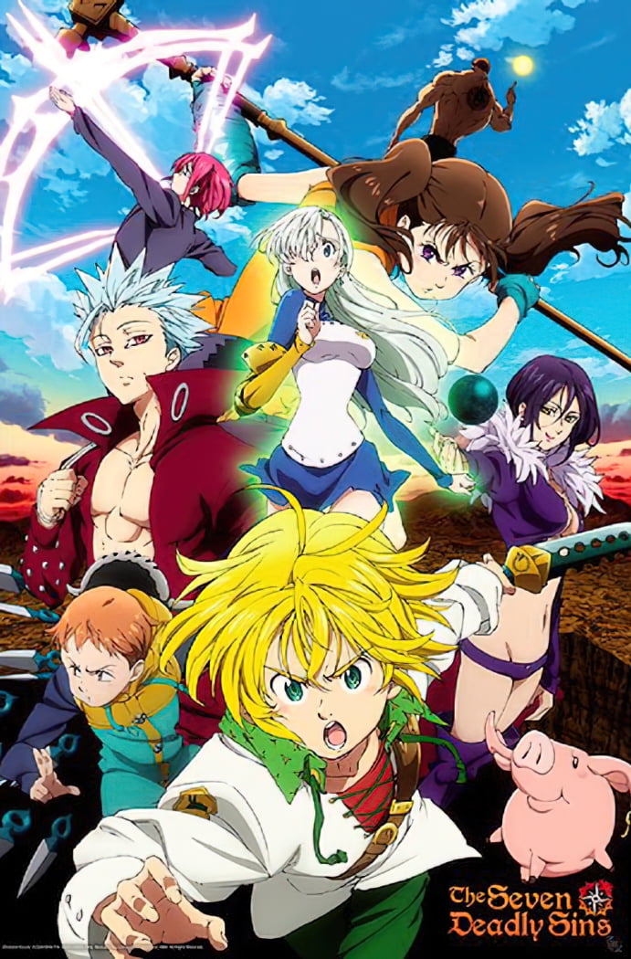 Seven Deadly Sins Manga Anime TV Show Poster (Meliodas The