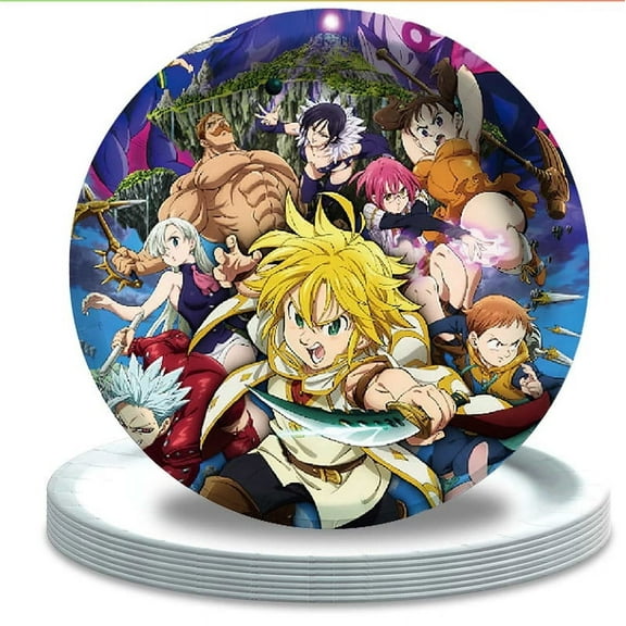 Seven Deadly Sins Birthday Decorations Plates Party Supplies Tableware Disposable Dinnerware