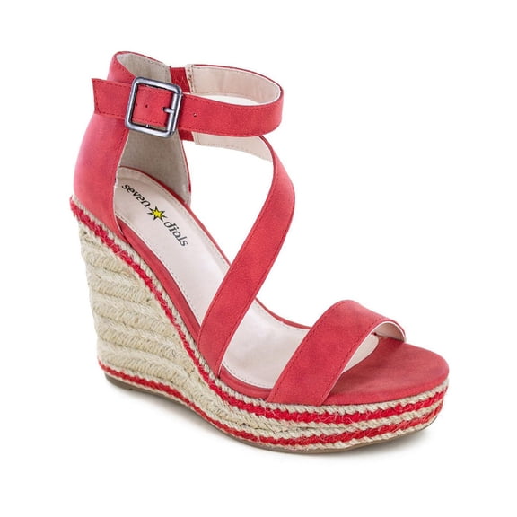 Seven Dials Womens Berlina Suede Ankle Strap Espadrilles