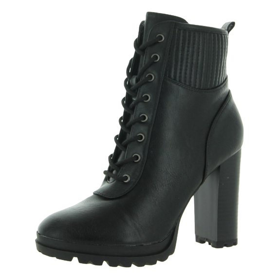 Seven Dials Womens Hugo Ankle Heel Combat & Lace-up Boots