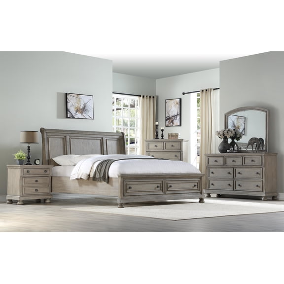 Seven Drawer Dresser Antique Gray
