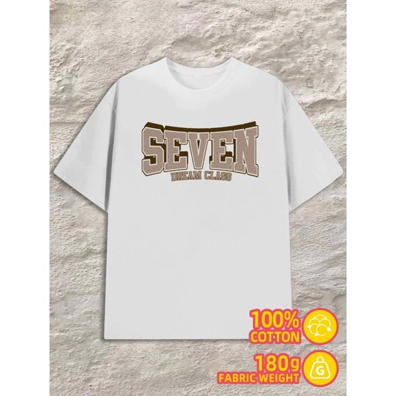 Seven Dream Class for men 180G 100% Cotton white Basic Unisex Shirt Cotton tshirts Casual Unisex Shirt Crewneck tshirts Unique Design Unisex Shirt Graphic tshirts