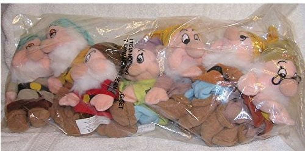 Disney Seven Dwarfs from Snow White Stuffed Toys Bean Bag Plush Set in Catalog Bag Walmart