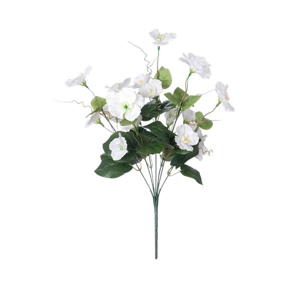 Seven Head Hibiscus Outdoor Courtyard Artificial Flower, Spring Home Decor Flower Bouquet, Wedding Photography Prop Floral Arrangement for Garden Patio Vase