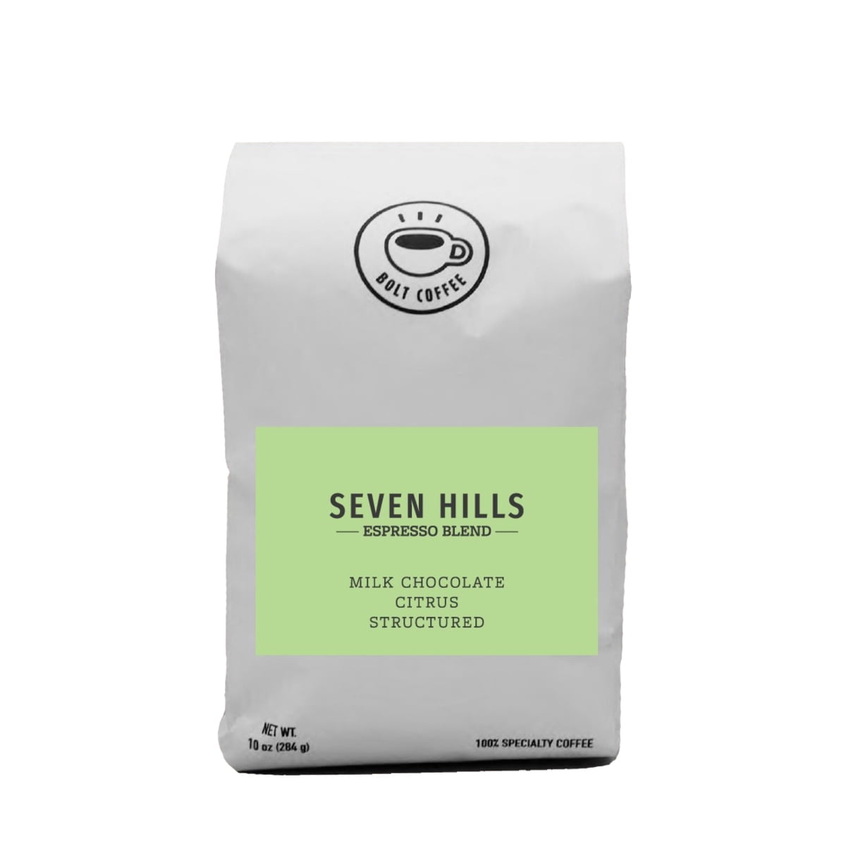 Seven Hills - Espresso Blend - Roasted by Bolt Coffee Co. - Whole Bean Coffee - 12oz Bag