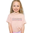 thumbnail image 1 of Seven Ink-Printed Pink Embroidered Seventh Birthday Shirt for Girls Floral Age 7 Birthday Outfit Peach Shirt Youth Medium, 1 of 5