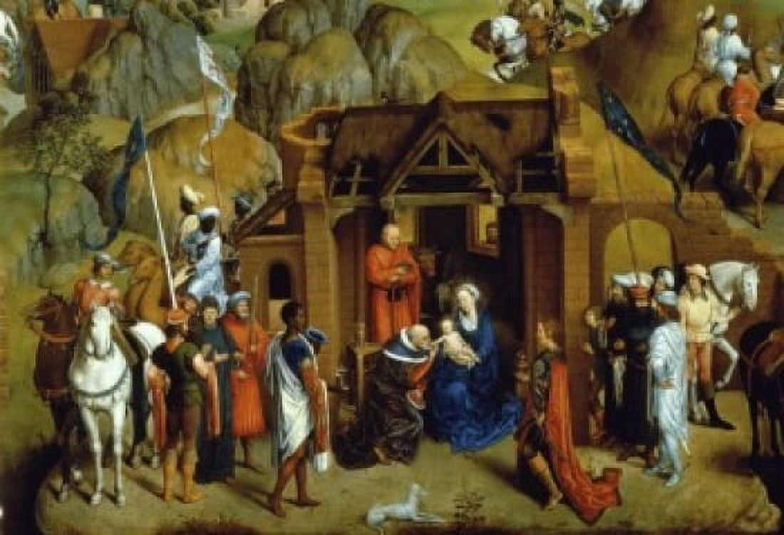 Seven Joys of Mary (Detail) c 1480 Hans Memling (ca 1433-1494 Netherlandish) Oil on Canvas Alte Pinakothek Munich Canvas Art - (24 x 36)