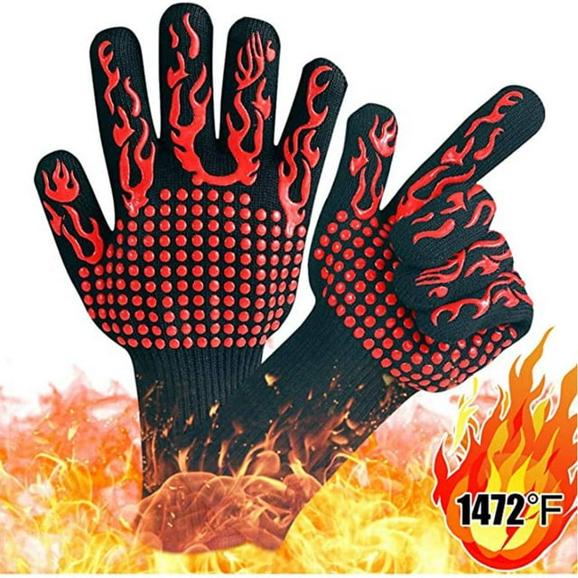 Seven Lady BBQ Gloves, 1472℉ Heat Resistant Grill Gloves, NonSlip