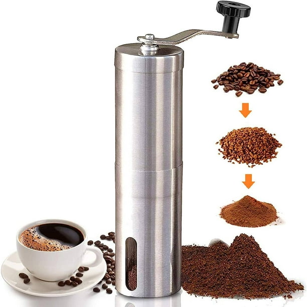 Seven Lady Manual Coffee Grinder with Ceramic Burr, Portable Manual