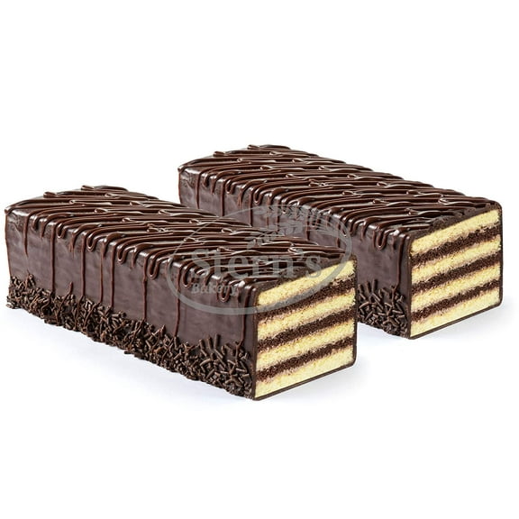 Seven Layer Cake | Petit Four Cakes | Dobosh Torte | Scrumptious 7 Layer Cakes | Kosher | Dairy & Nut Free | 16 oz Per Cake - Sterns Bakery 2 Pack