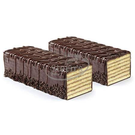 Seven Layer Cake | Petite Four Cakes | Dobosh Torte | Scrumptious 7 Layer Cakes | Kosher | Dairy & Nut Free | 16 oz Per Cake- Stern’s Bakery [ 2 Pack ]