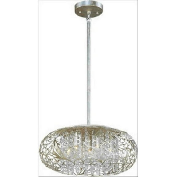 -Seven Light Pendant in Crystal Style-18 inches Wide By 8 inches High-Golden Silver Finish-Beveled Crystal Glass Color Bailey Street Home