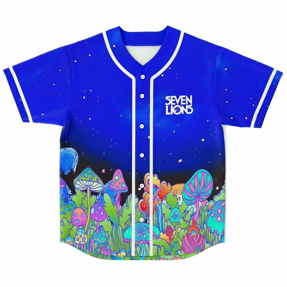 Seven Lions Baseball Jersey Harajuku Thin button Baseball Uniform Baseball Jersey For Fan