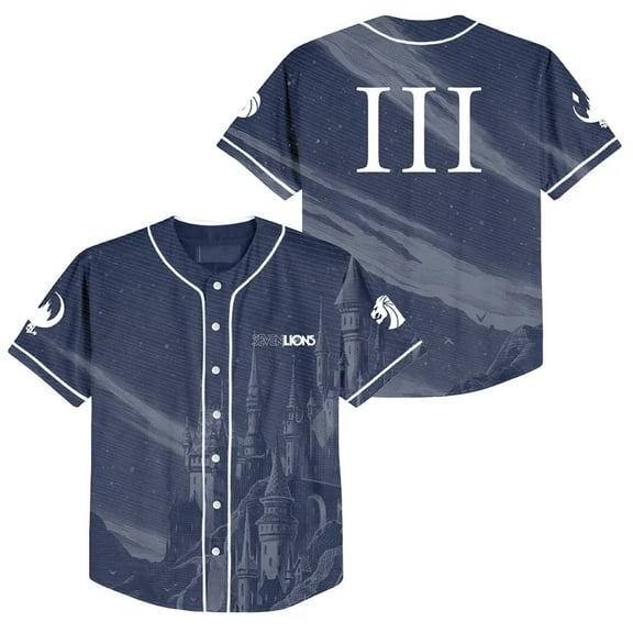 Seven Lions JOURNEY III Baseball Jersey Men/Women Casual Thin button Baseball uniform Oil Slick Custom Short Sleeves Jersey