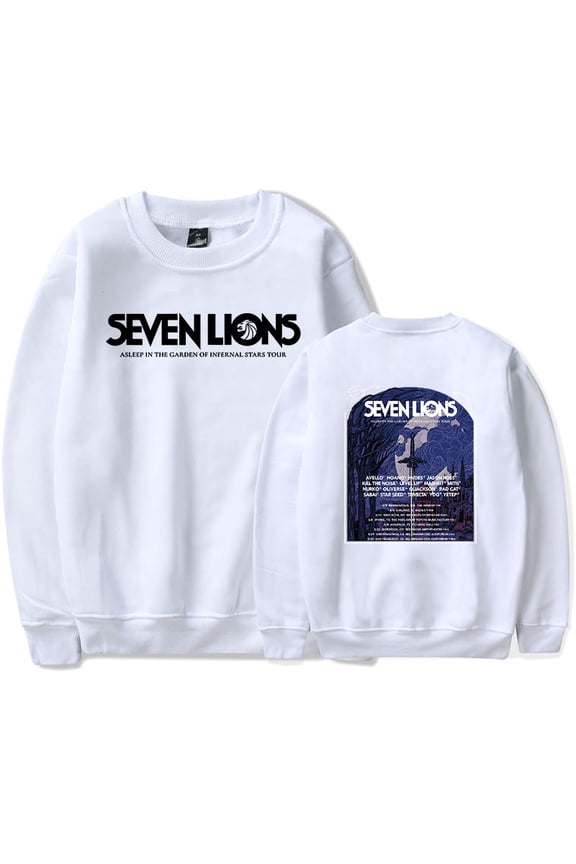Seven Lions Merch 2026 Asleep In The Garden Of Infernal Stars Tour Crewneck Sweatshirts Cosplay Women Men Fashion Long Sleeve Stylish Y2K Design Top