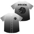 thumbnail image 1 of Seven Lions Merch Gray Gradient Baseball Jersey Men/Women Casual Thin button Baseball uniform Oil Slick Custom Baseball Jersey, 1 of 7